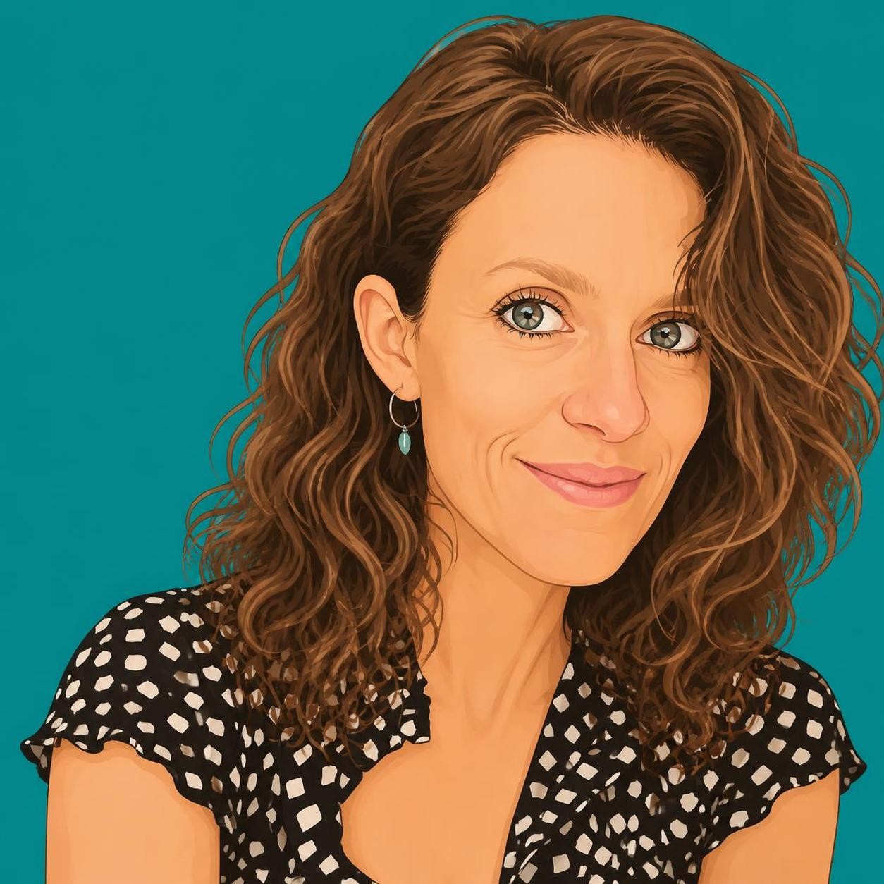 Cartoon portrait of Federica Mariani